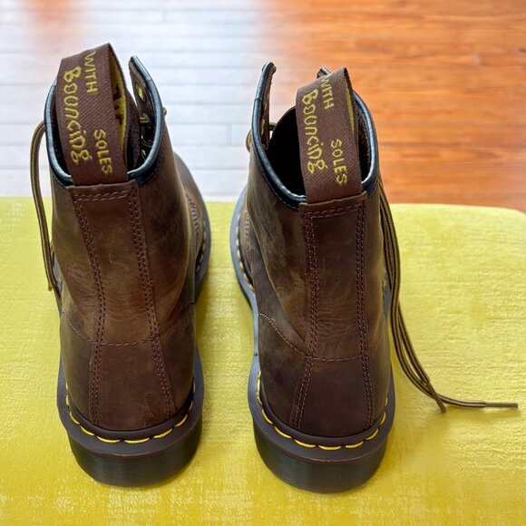 Dr. Martens 1460 8-Eye Aztec Crazy Horse Boot - Brown - Women's Size: US 9 - Picture 4 of 7